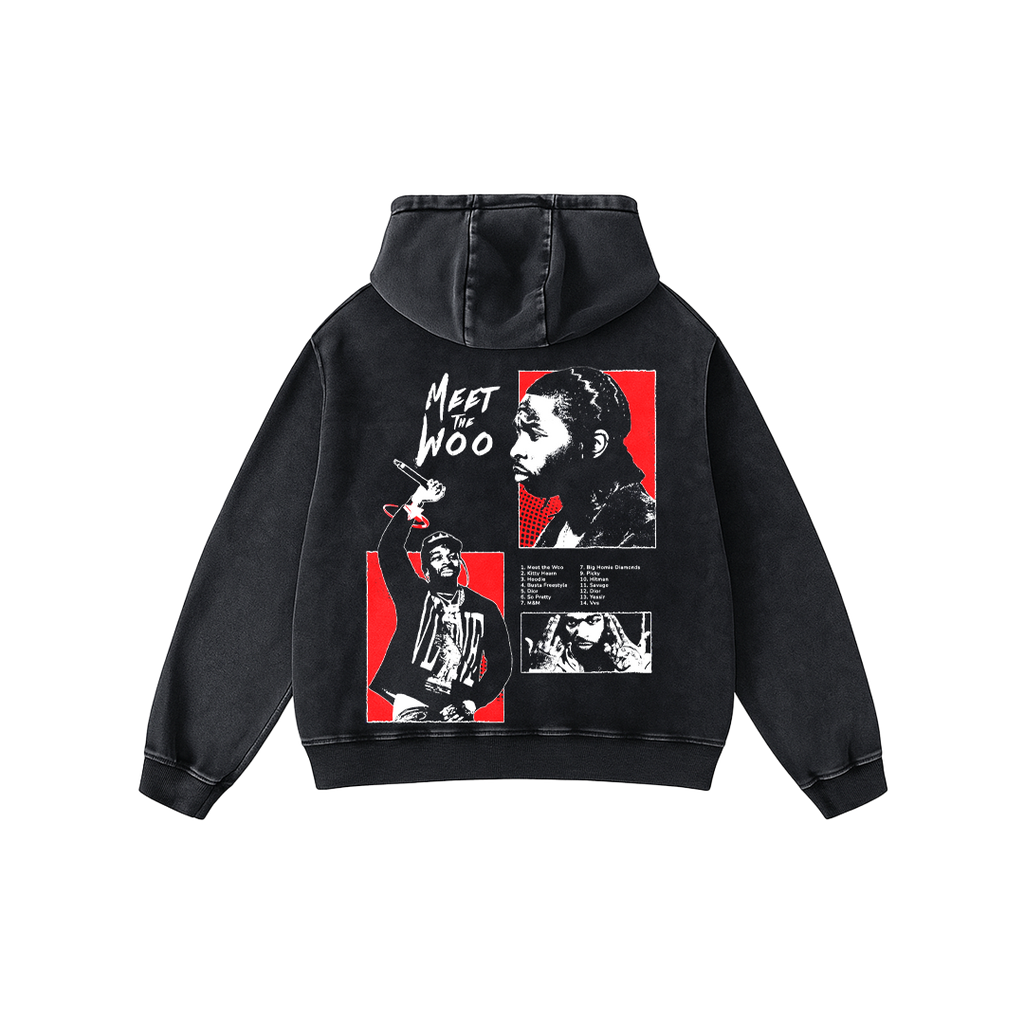 WooWear Oversized Acid Wash Hoodie