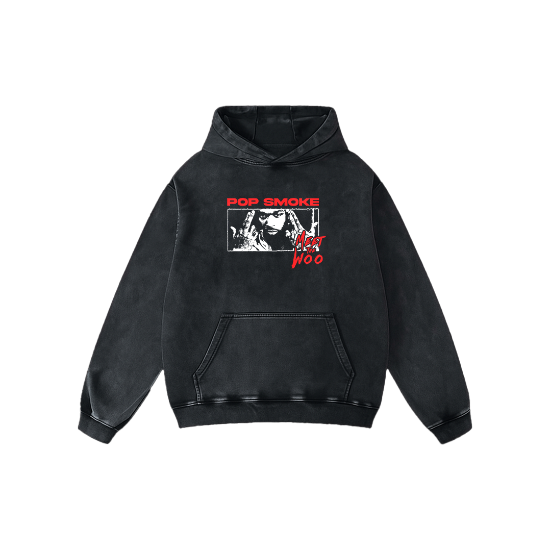 WooWear Oversized Acid Wash Hoodie