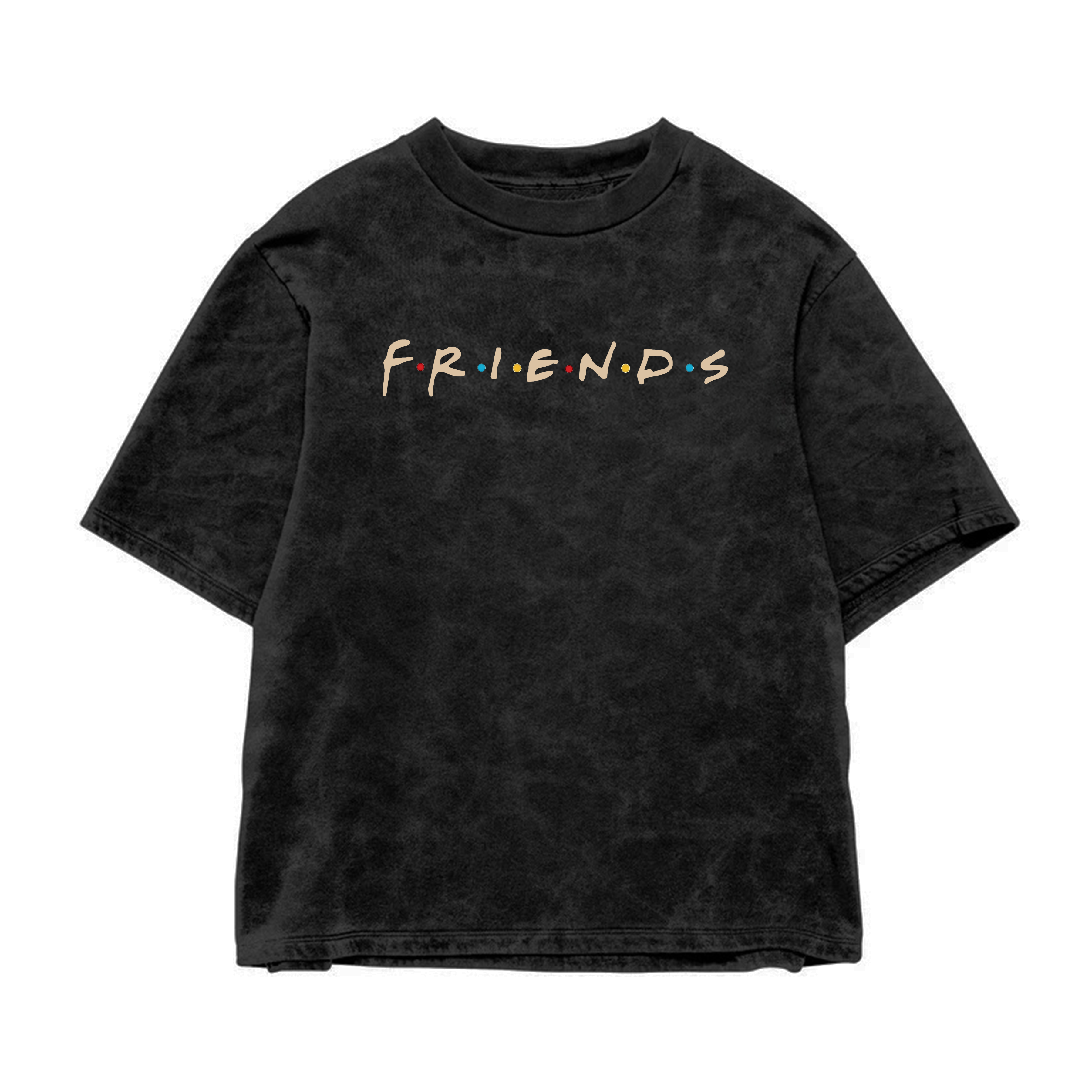 Friends Acid Wash Oversized Tee