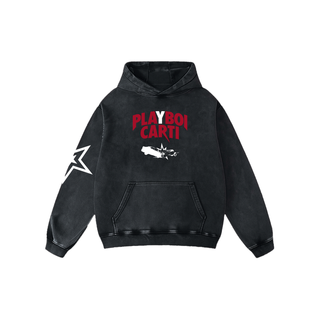 RED MOON Acid Wash Hoodie