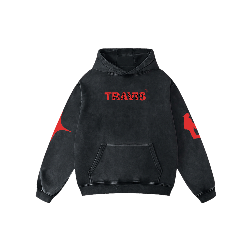 TRAVIS STATE Acid Wash Hoodie