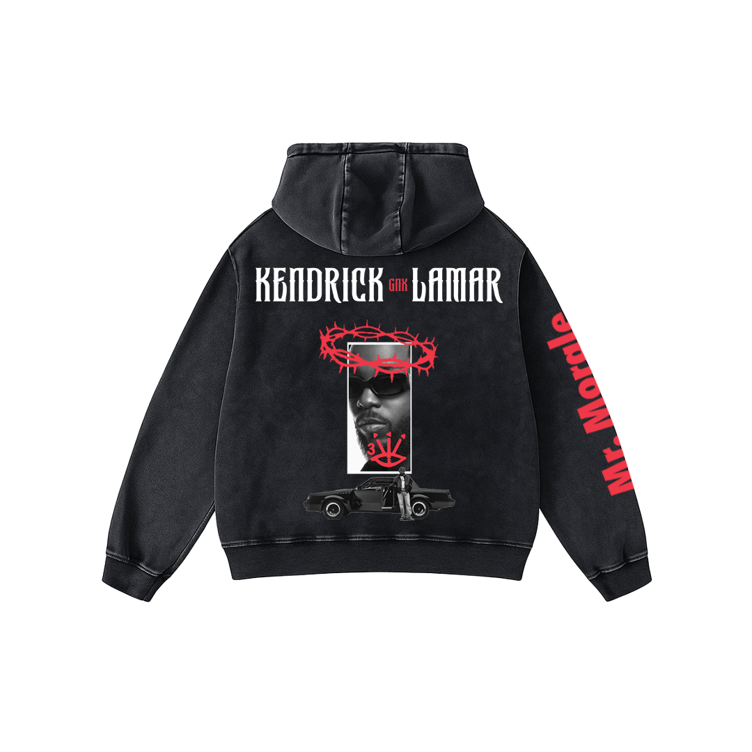 KING KENDRICK Acid Wash Hoodie